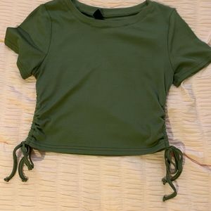 Green crop top